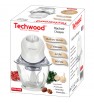 Mini Hachoir Bol Verre 600 Ml 300W Blanc TECHWOOD