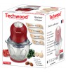 Mini Hachoir Bol Verre Rouge 600 Ml  TECHWOOD