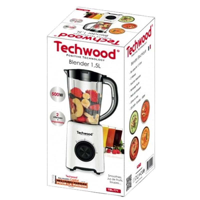 Blender Bol Plastique 500W Blanc TECHWOOD