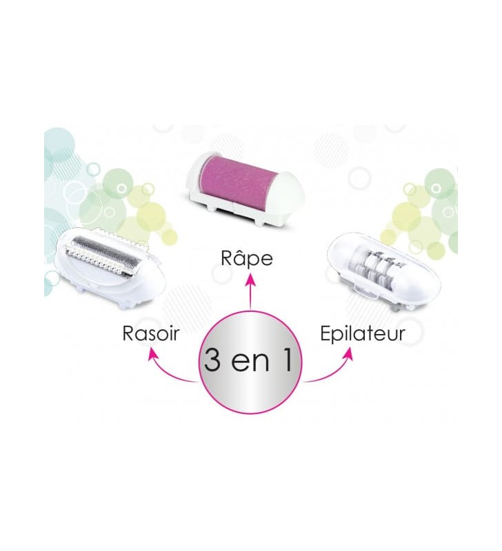 Epilateur Rasoir Rape 3 En 1 Rechargeable