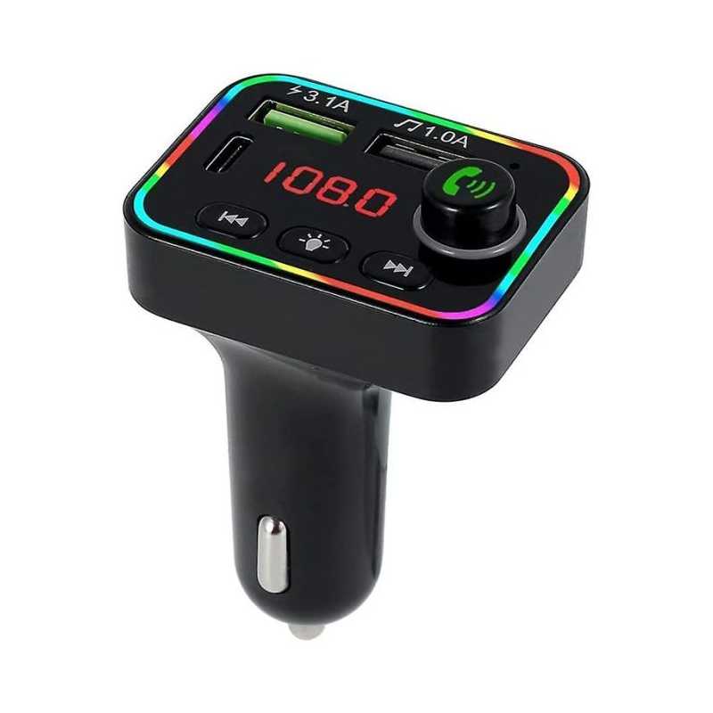 Lecteur Transmetteur Fm Bluetooth Avec Led