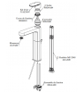 Mitigeur Vasque Long Sfax SOPAL