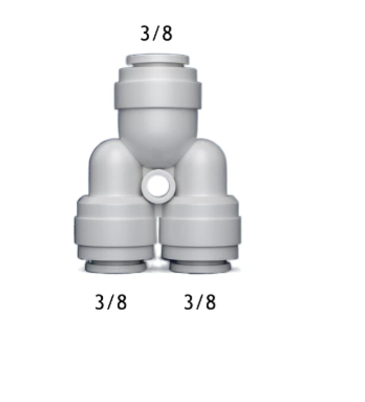 Té 3/8"  3/8" 3/8"  Pour Flexible 3/8" Osmoseur