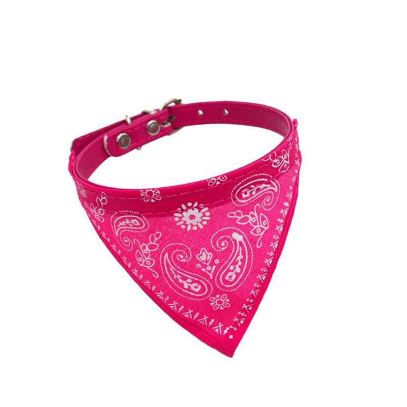 Collier Pour Petit Chien Style Foulard Rose Taille S