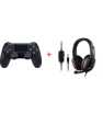 Pack Manette De Jeu Sans Fil Compatible Pour Ps4 + Casque Gaming