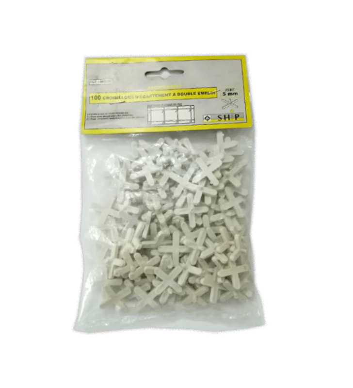 Pack de 100 Croisillons 7 mm Pour Carrelage