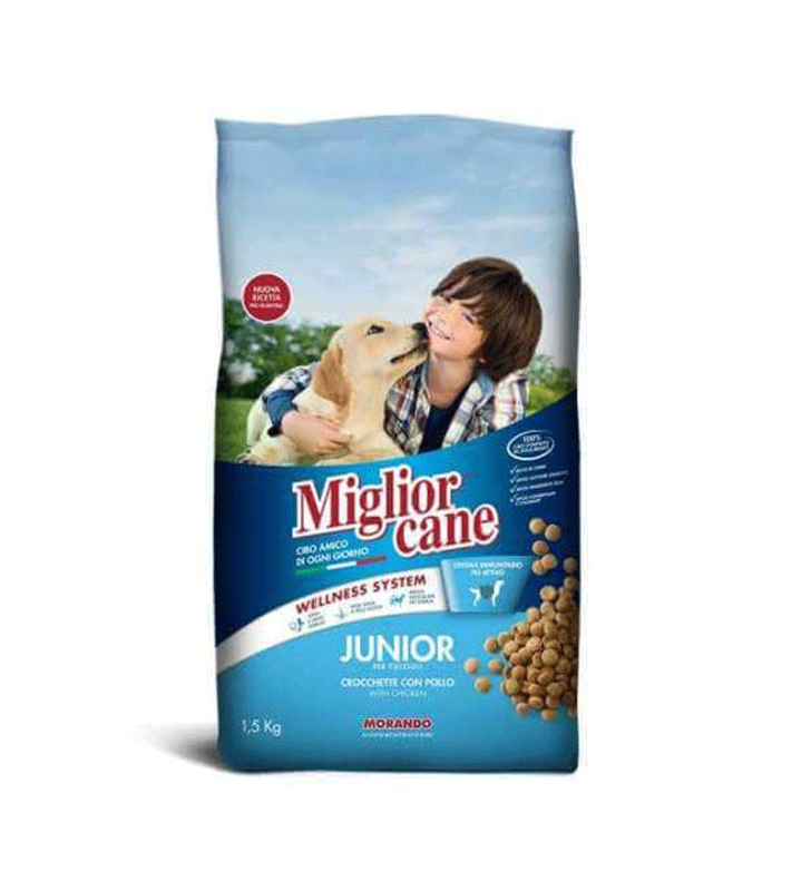 Croquettes Pour Chien junior Au poulet 1.5 Kg MIGLIOR CANE