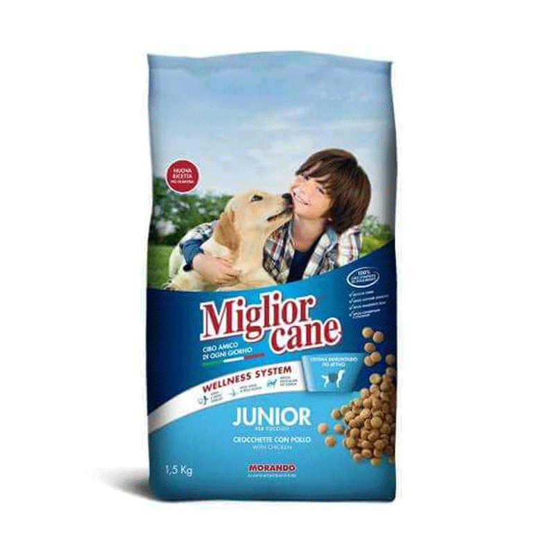 Croquettes Pour Chien junior Au poulet 1.5 Kg MIGLIOR CANE