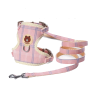 Harnais Ajustable En Nylon Rose Pour Chat Et Petit Chien Taille M KAFULI