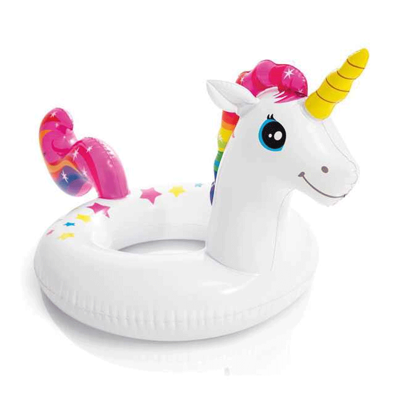 Bouée Gonflable Tète D'Animal Licorne  (58221)107 X 28 cm INTEX