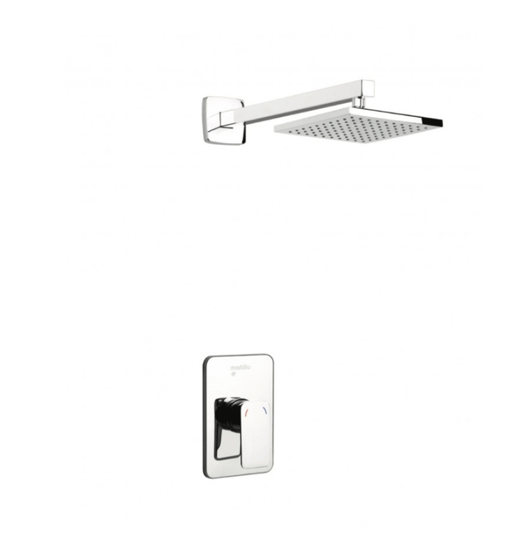 Ensemble Douche Encastré Carre Chrome 101 MAK