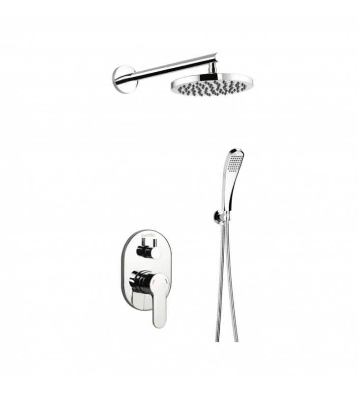 Ensemble Douche Encastré Avec Inverseur Rond 20 Chrome 111 MAK