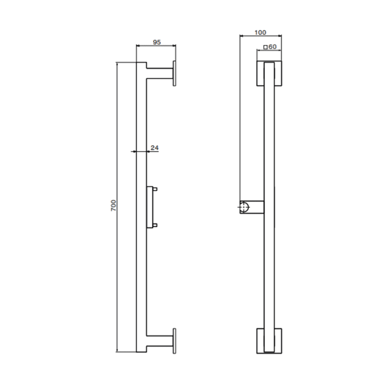 Barre de Douche Avec Flexible 1.5 m Et Douchette Zarzis SOPAL