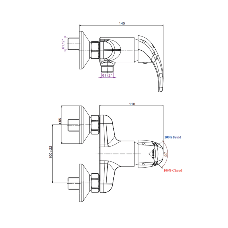 Mitigeur de Toilette Kerkennah SOPAL