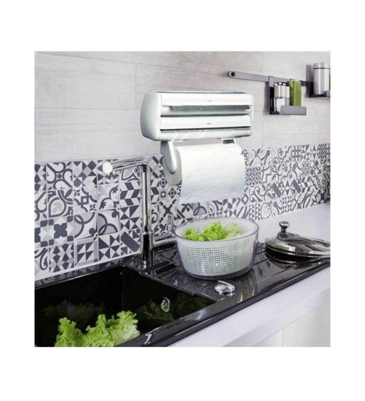 Porte Rouleau Papier Cuisine Triple LUXPLAST