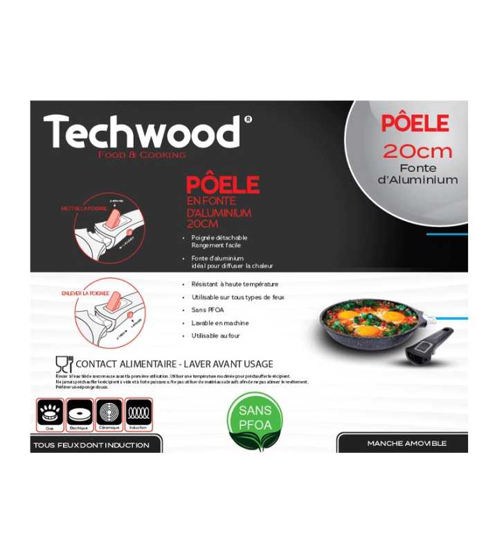 Poêle - 20cm     - TP-20PO - TECHWOOD