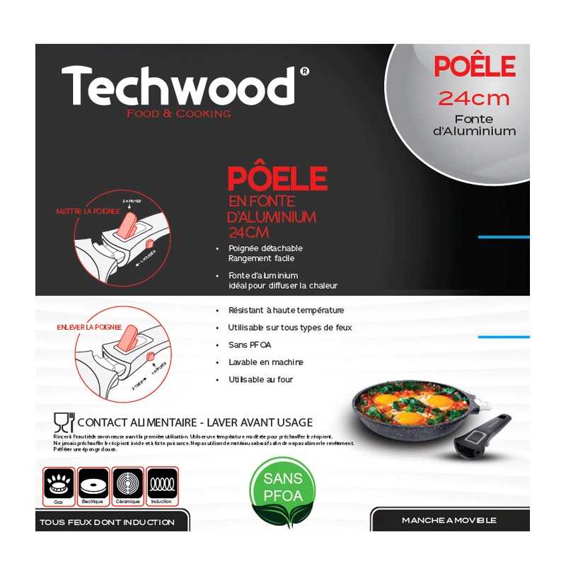 Poêle - 24cm - TP-24PO - TECHWOOD