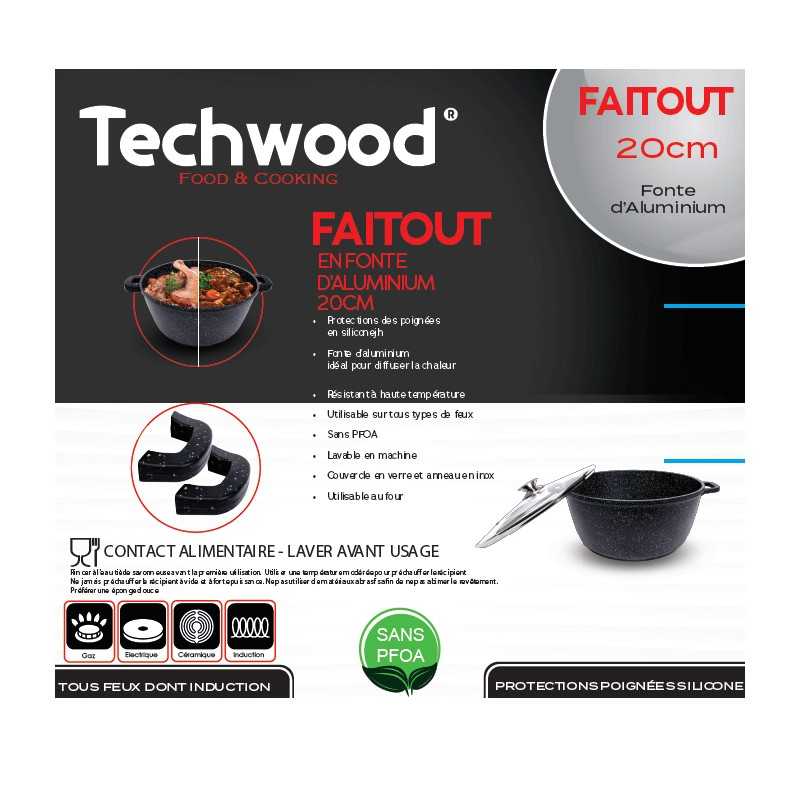 Faitout - 20 cm - TP-20FT - TECHWOOD