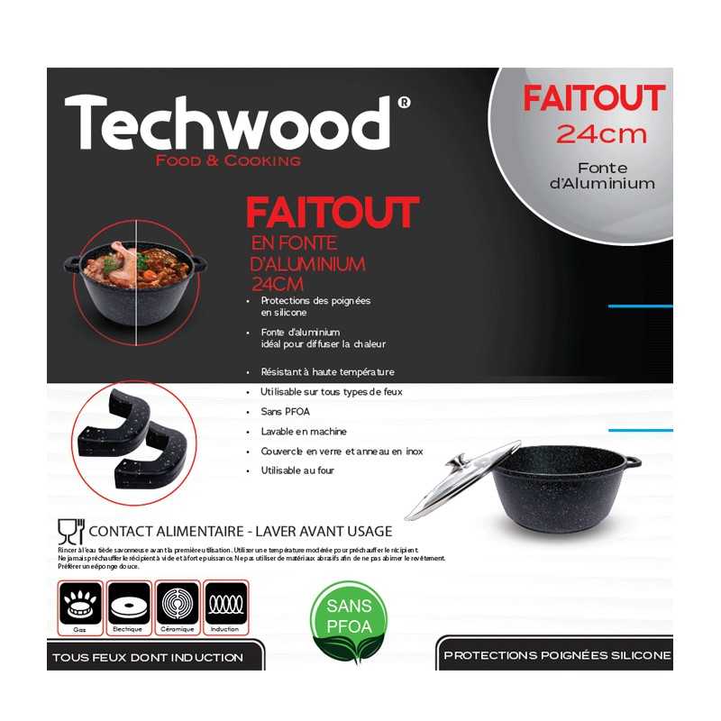 Faitout - 24 cm - TP-24FT - TECHWOOD