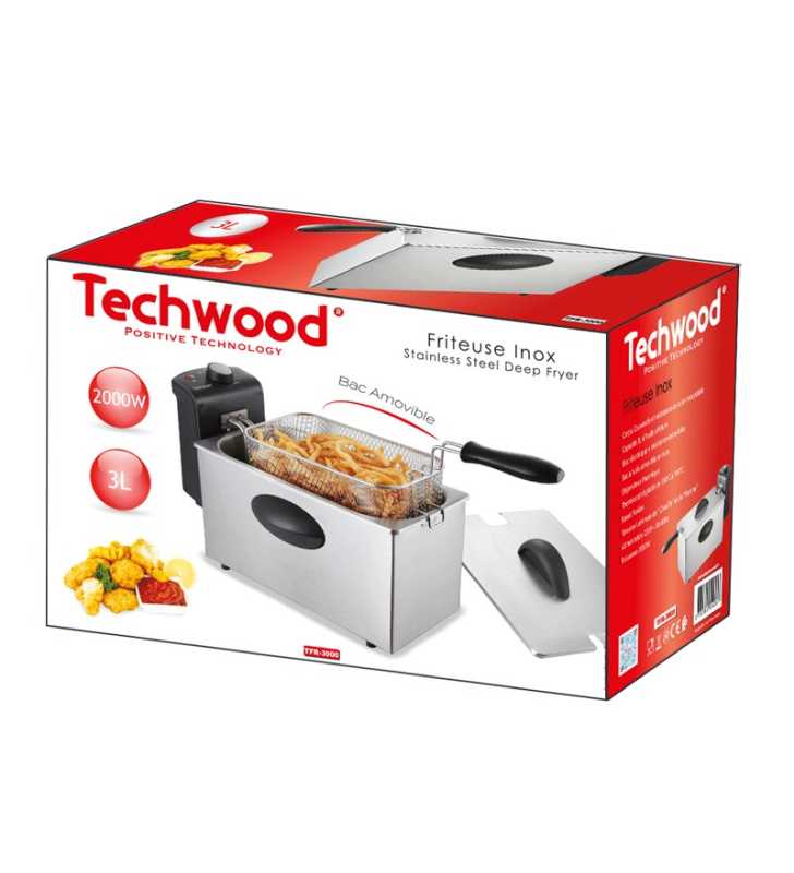 Friteuse inox 3 Litres - TFR-3000 - TECHWOOD