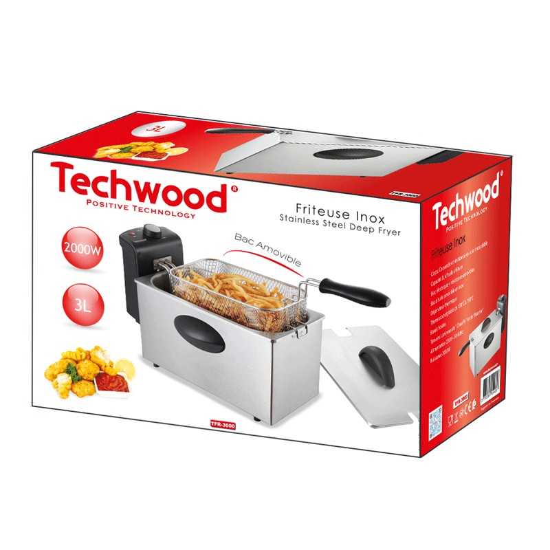 Friteuse inox 3 Litres - TFR-3000 - TECHWOOD