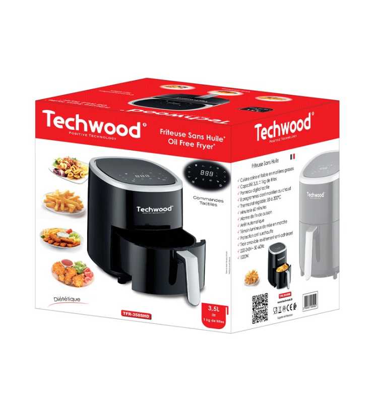 Friteuse digitale sans huile 3.5 L - TFR-358SHD - TECHWOOD