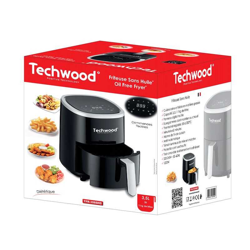 Friteuse digitale sans huile 3.5 L - TFR-358SHD - TECHWOOD