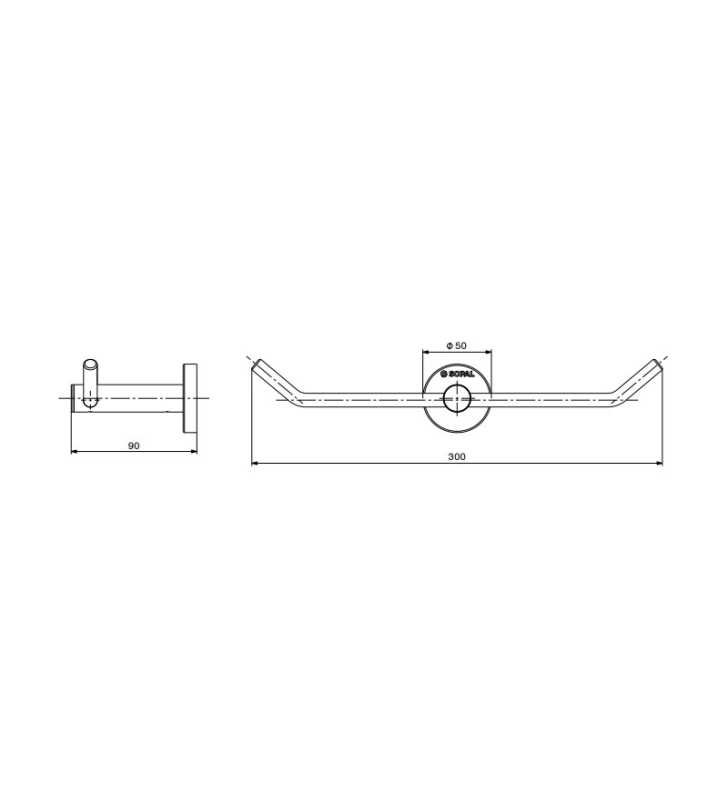 Porte Rouleau Papier Double Yasmine SOPAL