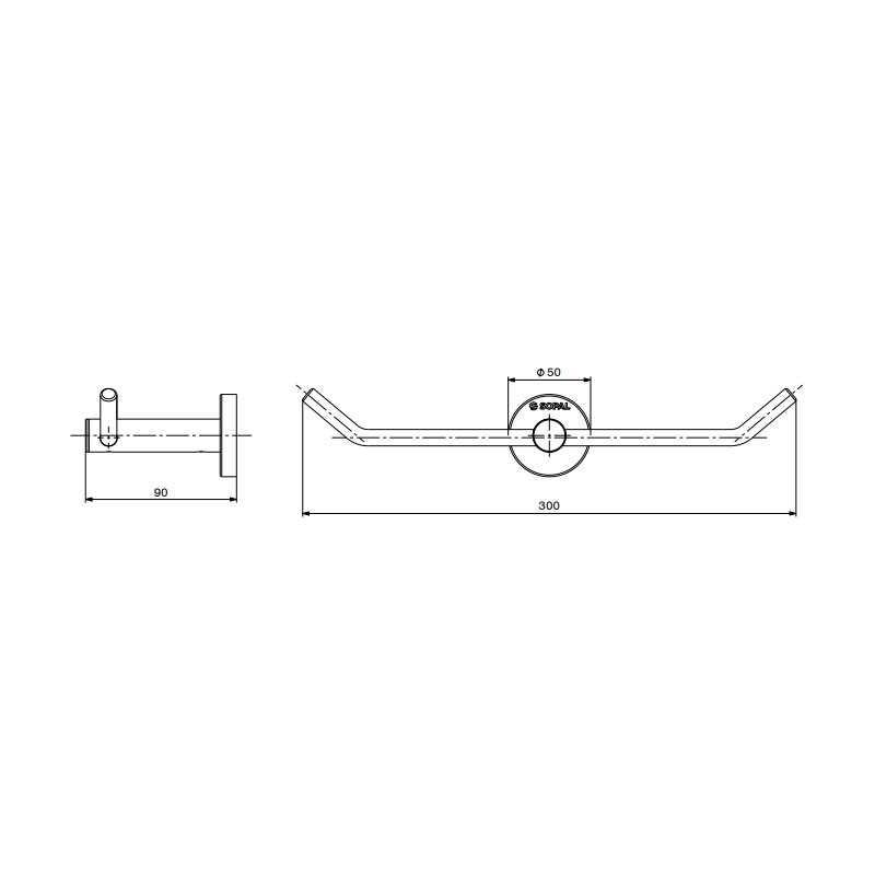 Porte Rouleau Papier Double Yasmine SOPAL