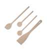 Set 3 cuillers bois (20+25+30 cm) + spatule 30cm - FACKELMANN