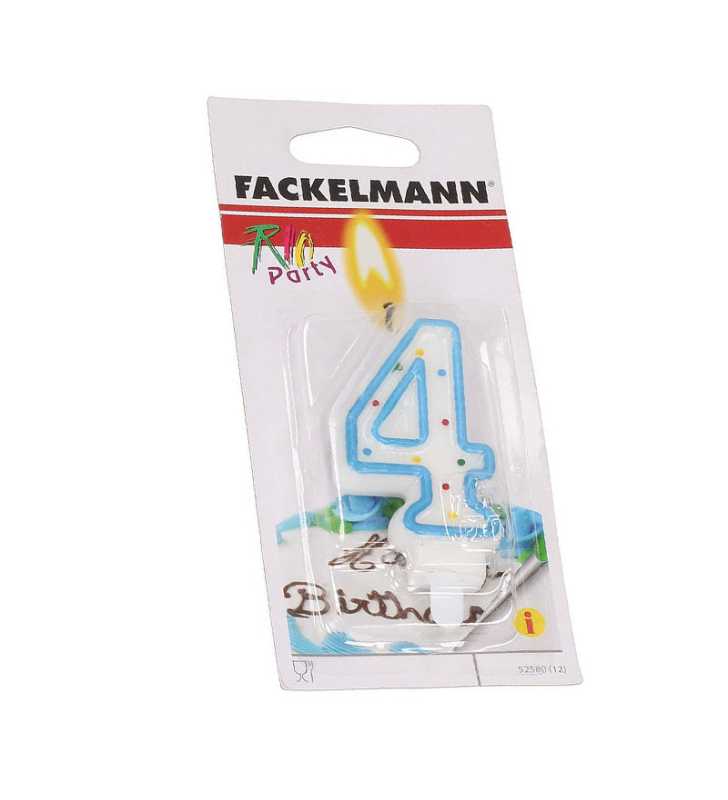 Bougies n ° 4 avec support - FACKELMANN