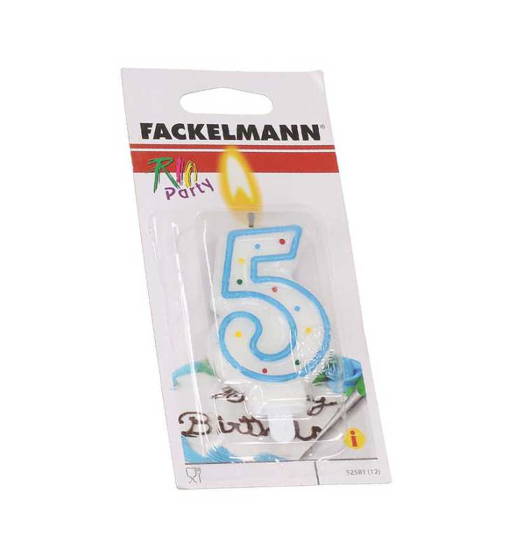 Bougies n ° 5 avec support - FACKELMANN