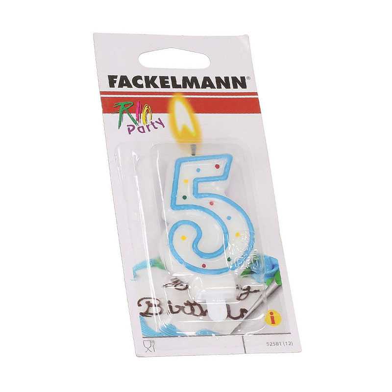 Bougies n ° 5 avec support - FACKELMANN