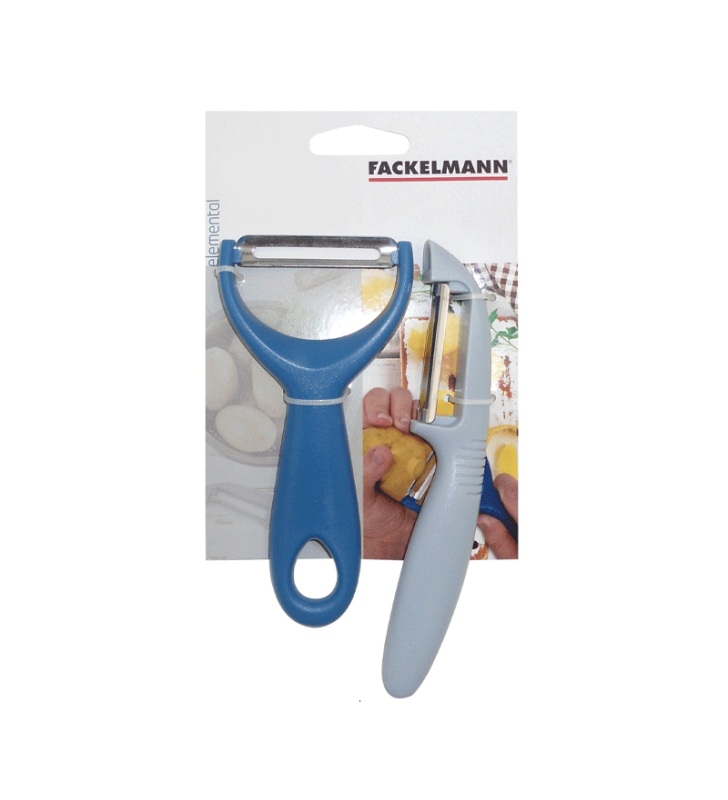 Set de 2 éplucheurs 16,5 cm + 14,5 cm - FACKELMANN