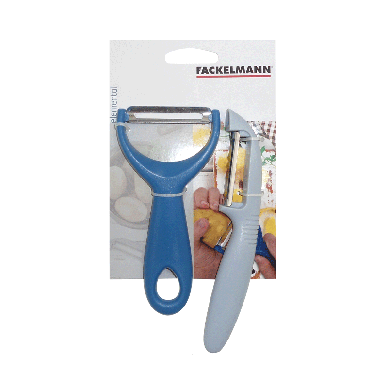 Set de 2 éplucheurs 16,5 cm + 14,5 cm - FACKELMANN