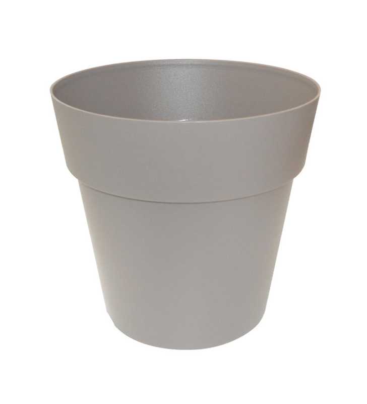 Pot Linéa sans anneau taupe D20xh18.5cm - Viomes