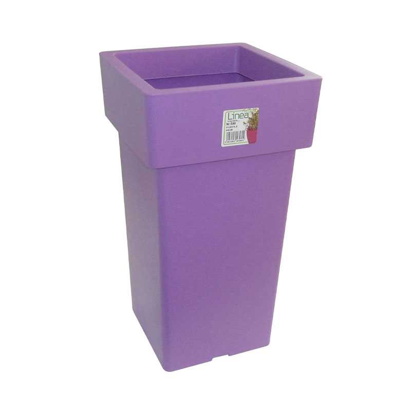 Pot Linéa carré haut Purple - 15x15x27 cm - Viomes