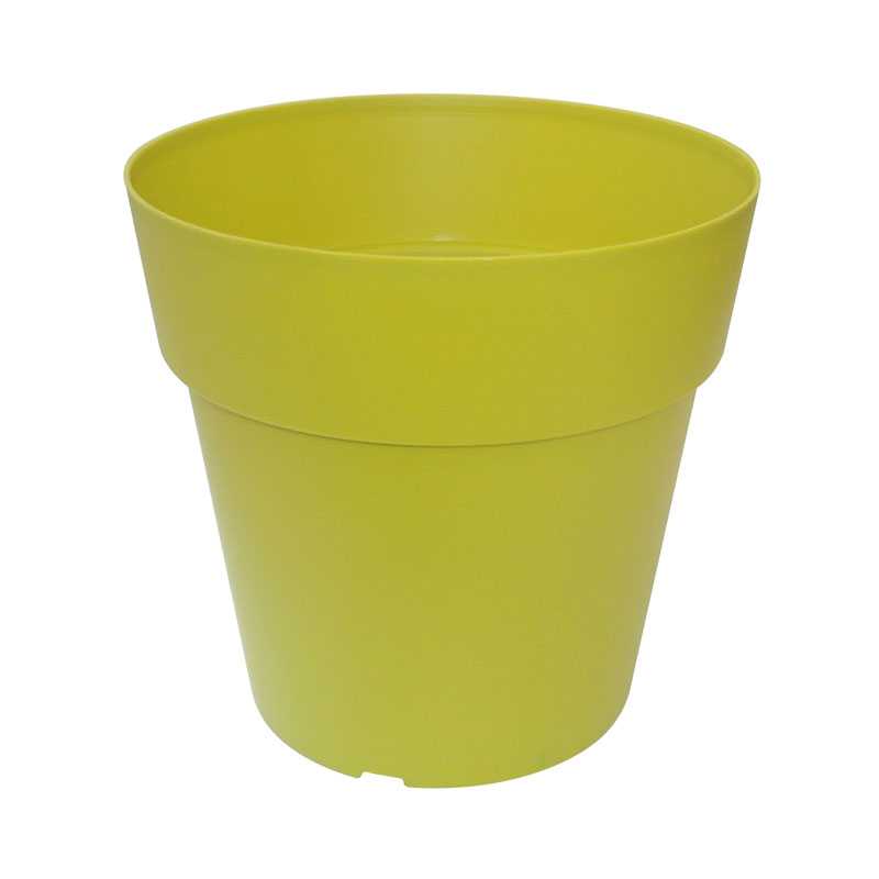 Pot Linéa sans anneau chartreuse D11xh10.5cm - Viomes