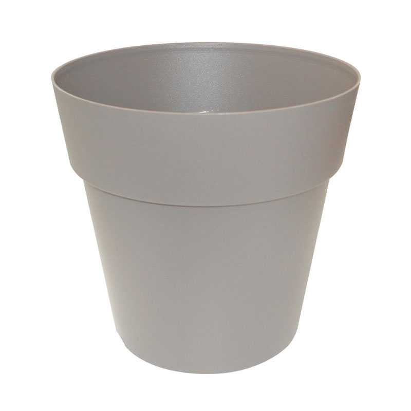 Pot Linéa sans anneau taupe D11xh10.5cm - Viomes