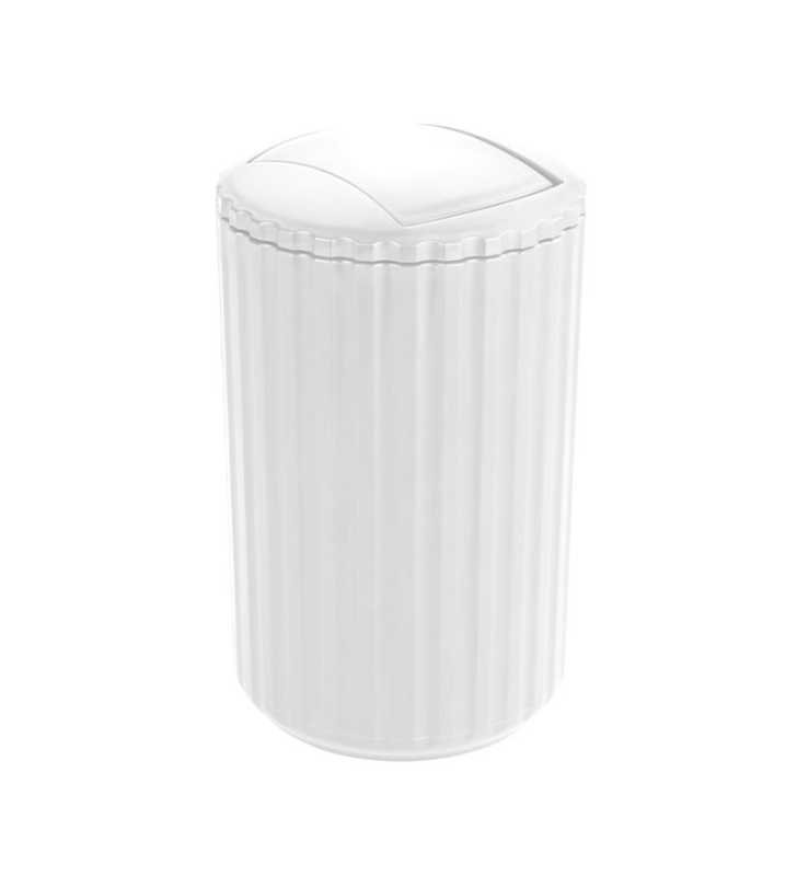 Poubelle Minas 3L blanc-Plastique - WENKO