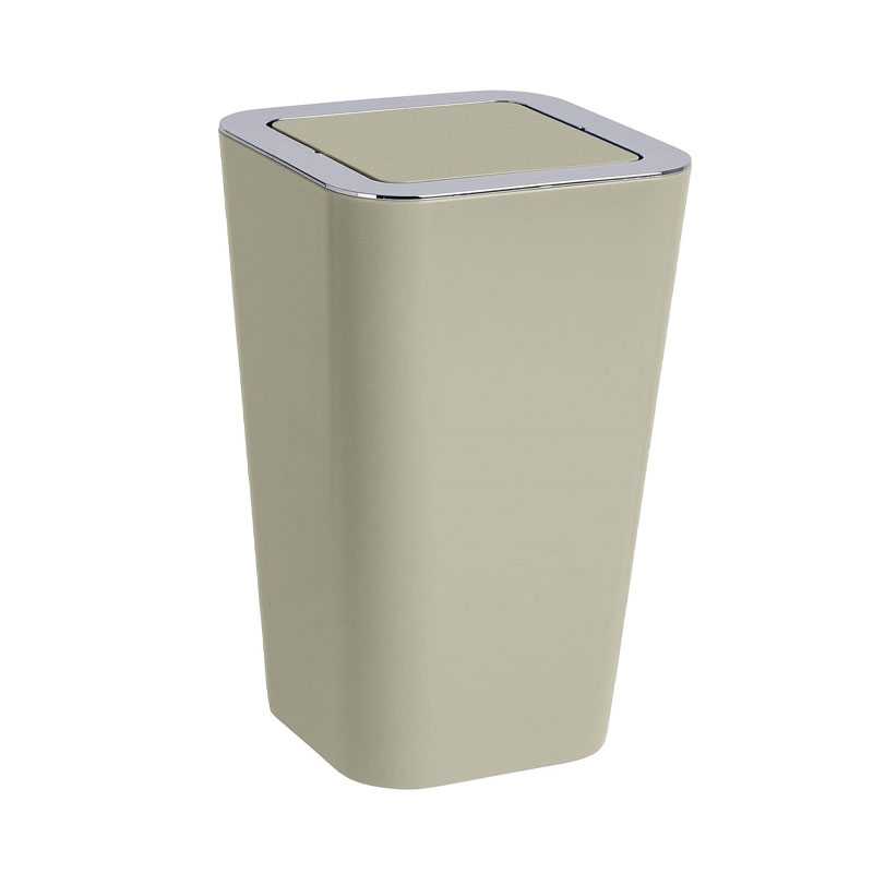 Poubelle Candy taupe-Plastique 6 l - PS - WENKO