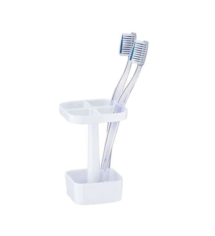 Porte-brosse à dents Candy blanc-Plastique - PS - WENKO