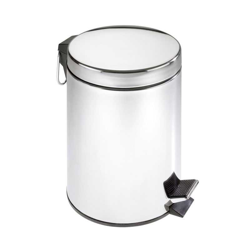 Poubelle à pédale inox 5 L - Métal - - WENKO