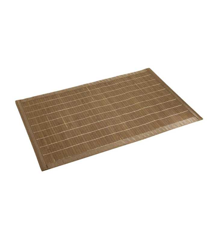 Tapis de bain Bambou 50x80 marron foncé - WENKO