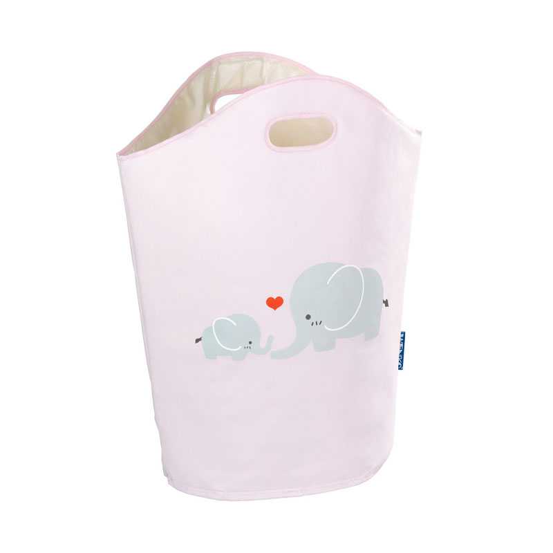 Panier à linge Kids Elli rose - Plastique - 40x20x52 cm - WENKO