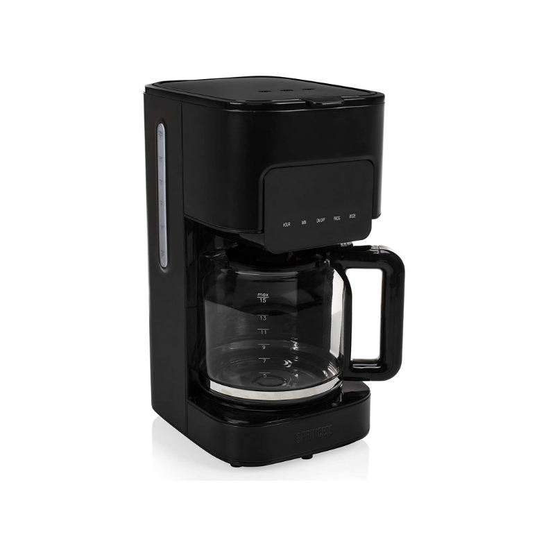 Cafetière Inox Noir Programmable 10 À 15 Tasses PRINCESS