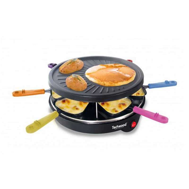 Raclette8 Personnes + Crêpière 900W TECHWOOD