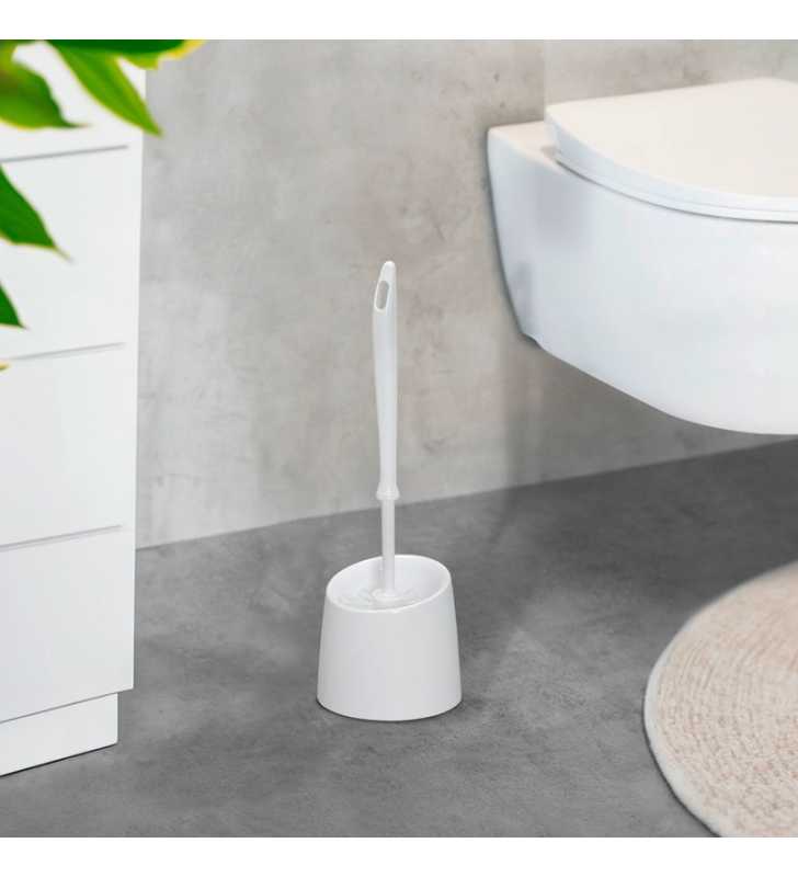 Brosse WC blanc - en matière synthétique - WENKO