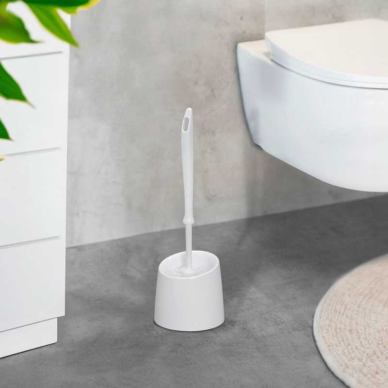 Brosse WC blanc - en matière synthétique - WENKO