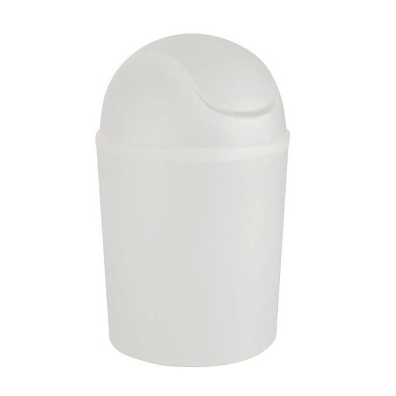 Poubelle Arktis 4.5 L blanc givre-Plastique - WENKO